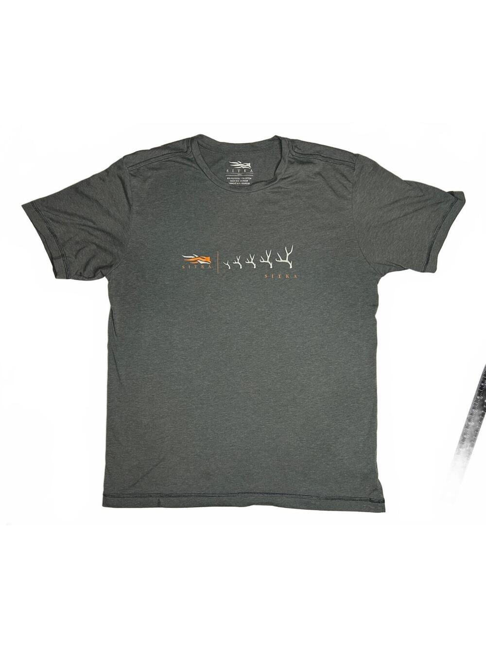 Sitka Gray Short Sleeve T-Shirt Mens Large Outdoors Hunting